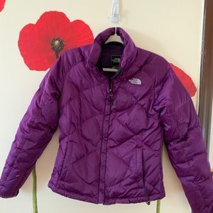 The North Face Shiny Purple Down Jacket